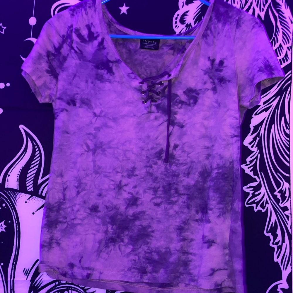 purple tie dye top